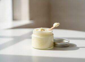 Ланолиновый крем в открытой баночке